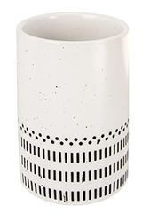 Kleine Wolke Vaso para cepillos de Dientes Alva, Accesorios, Color Blanco y Negro, Material: gres.