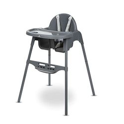 Bebeconfort Meely, regulowane kszesełko do karmienia 2 w 1 zmienia się w krzesełko dla dziecka, 6 miesięcy - 3 lata (maks. 15 kg), lekkie (3,3 kg), łatwo się czyści, 5-punktowa uprząż, Dark Grey