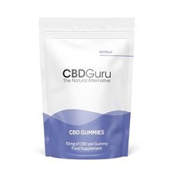 CBD Guru CBD Gummies 10mg 60 Pack - Mixed Fruit Flavour Broad Spectrum CBD Gummy Bears for Sleep & Anxiety Support, 600mg Total CBD