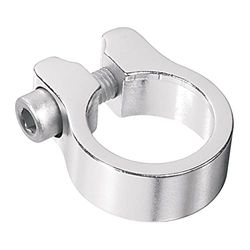cyclingcolors 1x Abrazadera Cierres de Tija Sillín con Tornillo de Bicicleta Clamp, Ø28.6mm plata