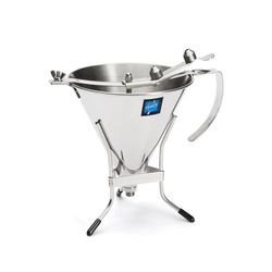De Buyer 3354.12 automatisk kolvtratt med stativ, alla delar rostfritt stål, 1,5 liter kapacitet