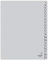 Register Kangaro A4 bokstäver PP 120 micron 4r. 20 st grå EB