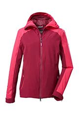 killtec Women's Giacca funzionale/giacca outdoor con cappuccio e ventilazione ascellare KOS 30 WMN JCKT, dark rose, 42, 39226-000