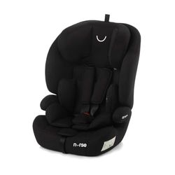 Nurse, Grip Siège Auto iSize pour les Enfants de 2 à 12 Ans Mesurant Entre 76 et 150 cm, Installation avec Ceinture, 9 Positions, Siège Auto sans Système Isofix, Noir