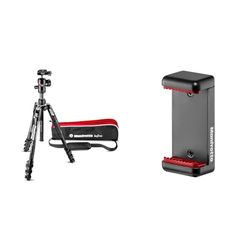Manfrotto Befree Advanced Treppiede con Chiusura a Leva & MCLAMP, Morsetto Universale per Smartphone con Attacchi con Filettatura