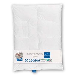 Böhmerwald 289601-10 - Edredão, 100 x 135 cm, 90% de penas e 10% de penas, nível térmico quente, cor branca