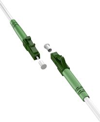 goobay 59589 Câble à fibre optique (FTTH) / monomode (OS2) Simplex/LC APC (8°) mâle vers LC-APC (8°) mâle/Câble à fibre optique / 15 mètres