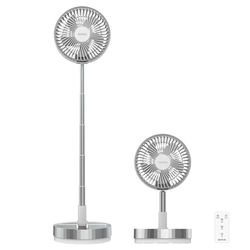 Cecotec Draagbare Opvouwbare Ventilator met Afstandsbediening EnergySilence 800 FoldAir Portable Control. 7200mAh Batterij, Uitschuifbaar, Automatische Oscillatie, 8 inch, 4 Snelheden