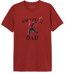 Marvel Amazing Dad MEMARCOTS310 T-shirt voor heren, rood, maat XL, Rood, XL