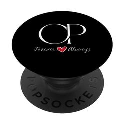 O & P - Iniciales para parejas, boda, aniversario, inauguración de la casa PopSockets PopGrip Adhesivo