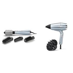 BaByliss - AS774E - Brosse soufflante 4-en-1 Hydro-Fusion & Sèche-cheveux Hydro-Fusion avec double système ionique pour des cheveux soyeux D773DE