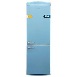 Cecotec Frigorífico Combi 2 Puertas Retro de 294L Bolero CoolMarket Combi Origin 294+ Blue E. Altura 190cm y 60,5 cm de Ancho, Total No Frost, Multi Cooling, Fast Freezing, Acabado Vintage Azul