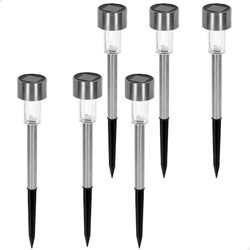 AKTIVE 61561 Led-tuinverlichting op zonne-energie, led-paal op zonne-energie, continu licht tussen 6 en 8 uur, waterdicht, zonnelampen, solarlampen voor buiten
