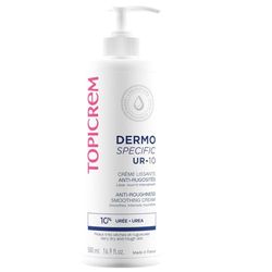 Topicrem - UR 10 DERMO SPECIFIC - Crème Lissante Anti-Rugosités - Corps, Lisse et Nourrit Intensément- Peaux très sèches et rugueuses, Fabrication Française - 500 ml