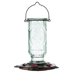 More Birds vogelvoerstation voor kolibrie, antiek glas, 5 voeropeningen en 570 ml nectar capaciteit