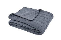 Sleepdown quiltat våffelöverkast över bäddsoffa supermjuk varm mysig lyxig filt sängöverkast – denimblå – 200 cm x 150 cm, 5056242894322