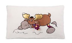 NICI- Coussin élan Thure 43x25cm Marrone-Oreiller Doux et Durable pour Les garçons, Les Filles, Les bébés et Les Amateurs de Peluches-idéal pour la Maison, la Maternelle ou en déplacement, 49327