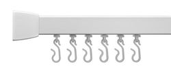 Croydex Profilé 800 Rail Droit 760 mm-Blanc, Aluminium, Blanc, 7,3 x 95,2 x 3,2 cm