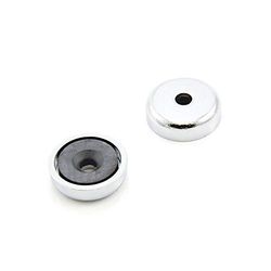 Ferrite Y30Bh Pot Magnet Para Artes, Manualidades, Fabricación de Modelos, Bricolaje, Pasatiempos, Oficina Y Hogar - 25mm de Diámetro x 7mm de Espesor x 5mm C/Fregadero - 2.9kg Pull - Paquete de 10