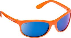 Cressi Rocker Floating Óculos de sol desportivos flutuantes com estojo rígido, unissexo para adultos, laranja/lentes espelhadas azuis, tamanho único