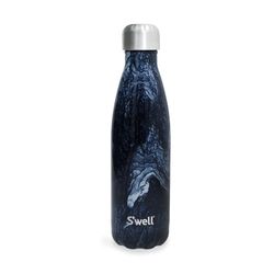 S'well Original vattenflaska, Azurite Marble, 500 ml. Vakuumisolerad dryckesflaska håller dryckerna kalla och varma - BPA-fri vätskeflaska i rostfritt stål för resan