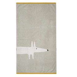 Scion Mr Fox Pebble100% katoenen velours handdoeken (Bath Lak: 90cm x 150cm)