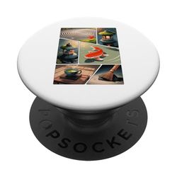 Japanese Comic Art Pez Koi Acuariofilia Acuarista Kois PopSockets PopGrip Adhesivo
