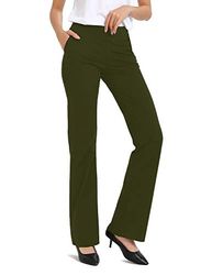 Safort Klassisch Pantaloni Casual da Lavoro, Verde Militare, Cucitura Interna 86,4 cm, Tasche Normali, M Donna