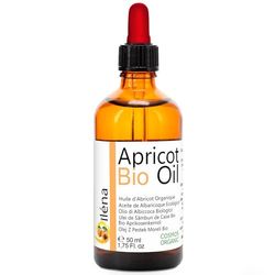 Oïléna Olio di Albicocca BIO Nativo Extravergine 100% Puro Spremuto a Freddo Olio Abbronzante Olio doposole Olio bebe Olio unghie cuticole Viso, Corpo, Capelli 50 ml