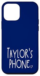 Taylor's Phone Taylor Nome Personalizzato Bianco Blu Custodia per iPhone 12 mini