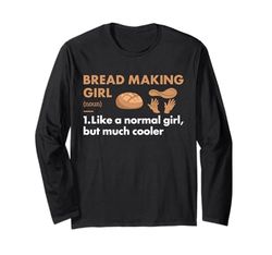 Baker Girl Definizione Pane Making Maglia a Manica