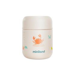 Miniland 280 ml rostfritt stål, lufttät stängning och dubbelväggisolering, håller temperaturen över 24 timmar kall och varm (Crabsy)