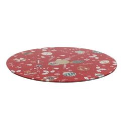 HOME DECO FACTORY, KA0394 Stylish Rotating Christmas Dinner Plate for Dinner Party Table Service Easy Clean White Red 30cm