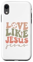 Custodia per iPhone XR Amore come Gesù Religioso Dio Fede Cristiano Donne Ragazza Bambino