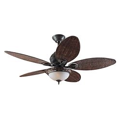 Hunter Fan 24457 Caribbean Breeze - Ventilador de techo con luz bronce curtido