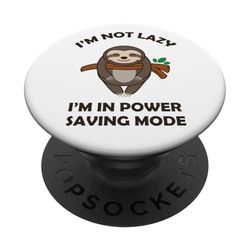 Modo de ahorro de energía Perezoso Humor animal perezoso PopSockets PopGrip Adhesivo