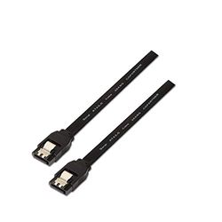 AISENS A130-0157 - Cable Datos con Anclajes (0.5 m, para Disco Duro SATA) Color Negro