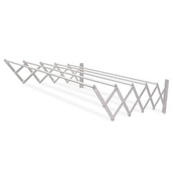 Amig - Étendoir à Linge rétractable | Séchoir Linge Mural en Aluminium | Sèche Linge Pliable | Corde à Linge | Séchoir Extensible | Dimensions: 120 x 14 x 3 cm | Finition INOX