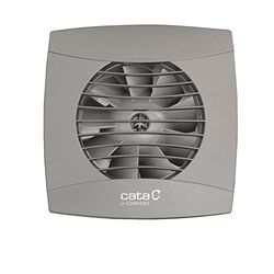 Cata | Extractor baño | Modelo UC-10 STD SILVER | Extractor de baño Versión Estandar | Serie U-Confort | Funciona con el Interruptor de la Luz | Clase de Eficiencia Energética B, plata
