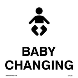 Pack of five - Baby Changing Sign - 85x85mm - S85