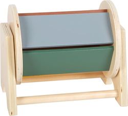 Small Foot Tambor Giratorio Montessori de Madera 100% FSC®, con Rueda arcoíris de 5 Colores, Desde los 6 Meses,