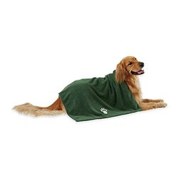 Bone Dry Serviette de toilettage pour Animaux de Compagnie en Microfibre absorbante Vert Chasseur Taille XL 104 x 59 cm