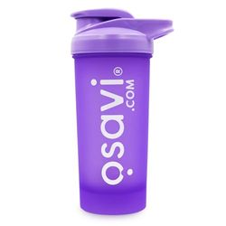 Osavi Shaker, Blue – 700 ml | Fioletowy shaker łatwy w użyciu z miarką i kulką metalową | Można myć w zmywarce, BPA-free