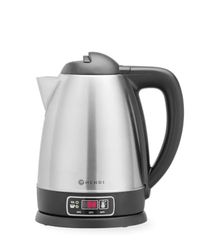 Hendi Hervidor Eléctrico de Agua,Tetera Eléctrica, Inalámbrico, Base Giratoria 360grados, Temperatura Ajustable 40 a 100 grados C, 1.8 L,230V, 1800W, 225 x 168 x288 mm, Polipropileno, Acero Inoxidable