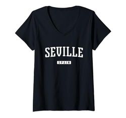 Mujer Sevilla España Camiseta Cuello V