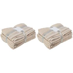 Rapport Home Spa 6-Piece Towel Bale, 100% Cotton-Taupe, Combed, 120 x 70 x 1 cm (Pack of 2)