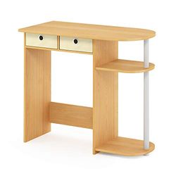 Furinno Go Green Home Laptop Notebook Computertafel/tafel, Beuken/Ivoor/Wit