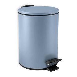 Spirella, Poubelle à Pédale en Acier, Modèle Adelar, Mécanisme slow close, le couvercle se referme doucement et silencieusement, Revêtement anti-traces de doigts, Bleu Acier, 3 Litres