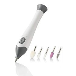 medisana MP 810 set électrique de manucure et de pédicure avec 5 embouts pour le soin des ongles, des cuticules et des callosités