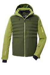 Killtec Giacca ibrida da da uomo con cappuccio rimovibile e paraneve KSW 72 MN SKI JCKT, verde bosco, 4XL, 43435-000